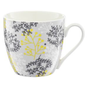 Mug Nordic ramoscelli grigio e giallo 51 cl AMBITION