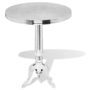 VidaXL Tavolino da Salotto Rotondo in Alluminio Argentato