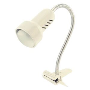 Lampada a pinza Lolek, lungo braccio flex, bianco