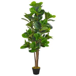 VidaXL Pianta Artificiale di Ficus Lyrata con Vaso Verde 152 cm