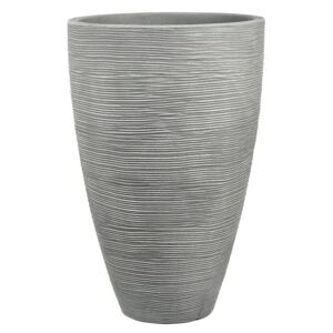 Vaso rotondo scanalato 45 x 70 cm grigio PATIO