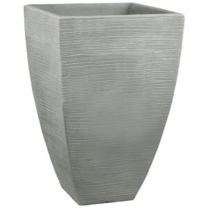 Vaso quadrato scanalato 60 cm grigio PATIO