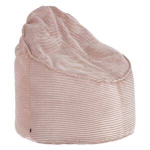 Kave Home - Pouf Wilma Ø 80 cm velluto a coste rosa