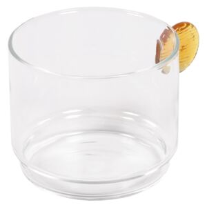 Kave Home - Bicchiere Murielle trasparente e vetro arancione