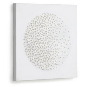 Kave Home - Quadro Adys con cerchio e punti bianchi 40 x 40 cm