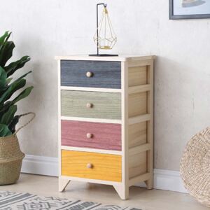 Colored chest of drawers Sandy 4-C