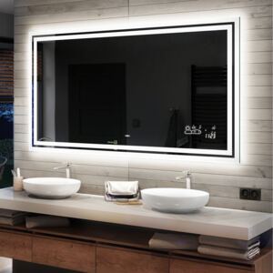 Specchio da bagno L57 su misura con luci LED
