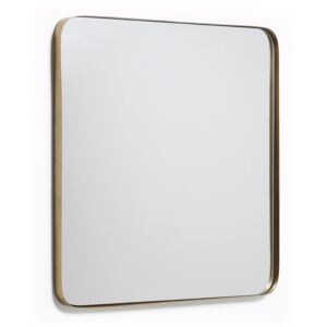 Kave Home - Specchio de parete Marco in metallo dorato 60 x 60 cm