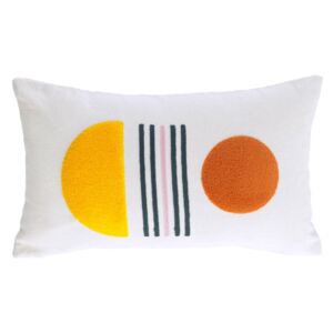 Kave Home - Fodera per cuscino Natala 30 x 50 cm semicerchio giallo