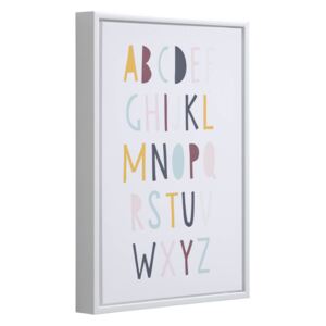 Kave Home - Quadro Keila alfabeto multicolore 30 x 42 cm