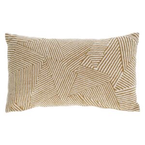 Kave Home - Fodera cuscino Devi 100% cotone e righe beige e marroni 30 x 50 cm