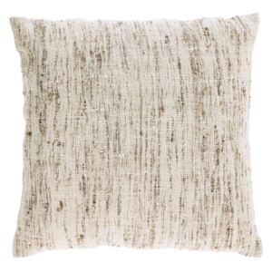 Kave Home - Fodera cuscino Devi cotone e lino con righe beige e marroni 45 x 45 cm