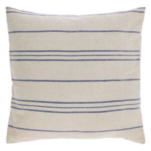 Kave Home - Fodera per cuscino Ziza 100% cotone strisce fine blu e bianco 45 x 45 cm