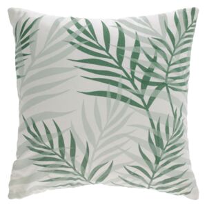 Kave Home - Fodera cuscino Amorela 100% cotone foglie verdi 45 x 45 cm