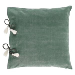 Kave Home - Fodera per cuscino Varina 100% cotone verde 45 x 45 cm