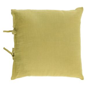 Kave Home - Fodera per cuscino Tazu 100% lino verde 45 x 45 cm