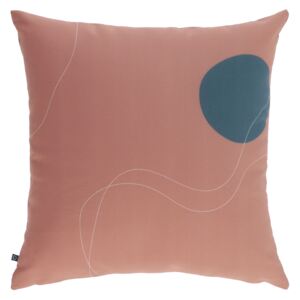 Kave Home - Fodera per cuscino Abish marrone forme geometriche 45 x 45 cm