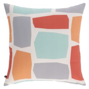 Kave Home - Fodera per cuscino Calantina quadrati multicolore 45 x 45 cm