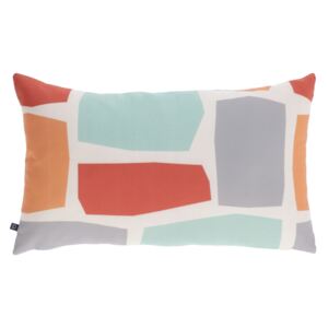 Kave Home - Fodera per cuscino Calantina quadrati multicolore 30 x 50 cm