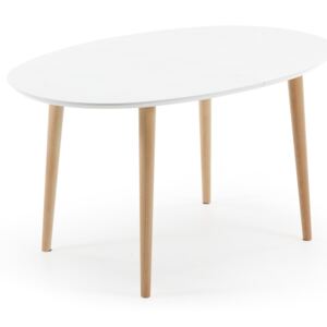 Kave Home - Oqui tavolo allungabile ovale 140-220 cm bianco