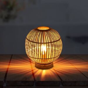 Lampada da tavolo Hildegard di bambù, Ø 30 cm