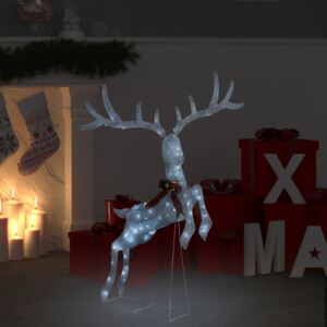 VidaXL Renna Volante di Natale con 120 LED Argento e Bianco Freddo
