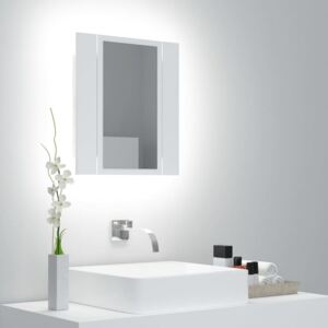 VidaXL Armadietto a Specchio con Luci LED Bianco 40x12x45 cm