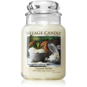 Village Candle Coconut Vanilla candela profumata (Glass Lid) 602 g