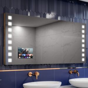 Specchio da bagno con Fasce Laterali sabbiate retroilluminate LED sul permietro L03