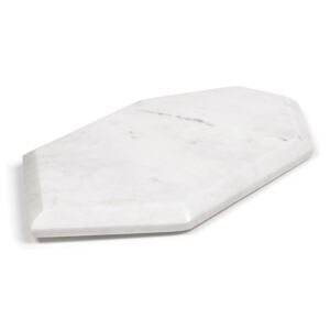 Tagliere Claria a forma di eptagono in marmo bianco