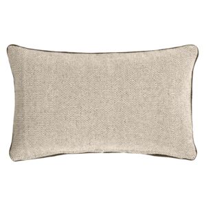 Fodera cuscino Celmira 100% cotone grigio e bordi in grigio 30 x 50 cm