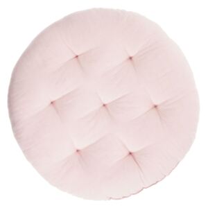 Cuscino per pavimento Etelvina 100% cotone organico GOTS rosa Ø 35 cm