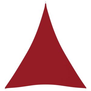 VidaXL Parasole a Vela Oxford Triangolare 3x4x4 m Rosso