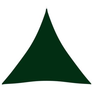 VidaXL Parasole a Vela Oxford Triangolare 3,6x3,6x3,6 m Verde Scuro