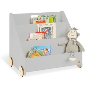 Pinolino Libreria per Bambini Lasse Grigia con Ruote