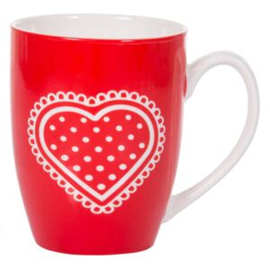 Mug in porcellana Glamour cuore bianco 38 cl AMBITION