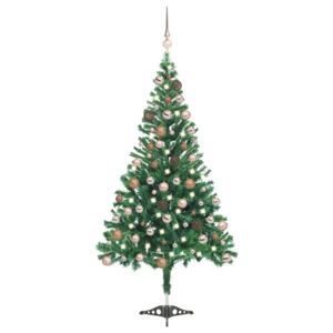 VidaXL Set Albero Natale Artificiale con LED e Palline 120 cm 230 Rami