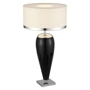 Lampada da tavolo Lund in bianco e nero, H 70 cm
