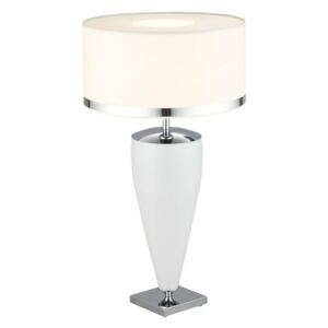 Lampada da tavolo Lund, bianco/opale, H 60 cm