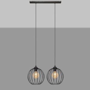 Lampada a sospensione Cumera 2 luci lunga, Ø 30 cm