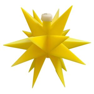 Stella LED per interni 18 punte, Ø 12 cm giallo