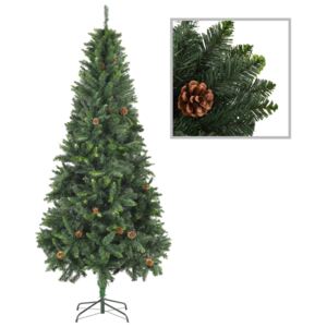 VidaXL Albero di Natale Artificiale con Pigne Verde 210 cm