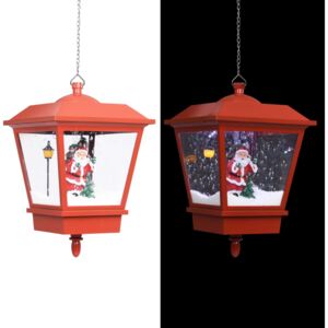 VidaXL Lampada Natalizia Sospesa LED e Babbo Natale Rossa 27x27x45 cm