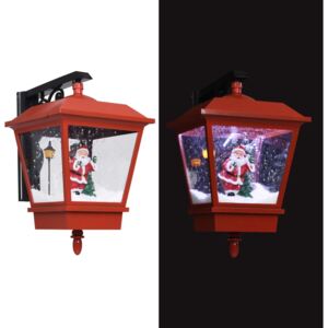VidaXL Lampada Natalizia da Parete LED e Babbo Natale Rossa 40x27x45cm