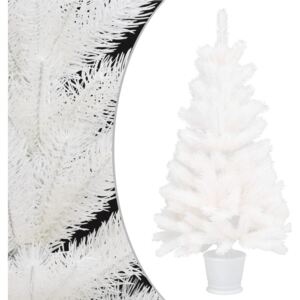 VidaXL Albero di Natale Artificiale con Aghi Realistici Bianco 65 cm
