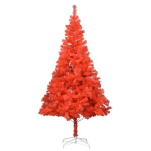 VidaXL Albero di Natale Artificiale con Supporto Rosso 180 cm PVC