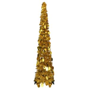VidaXL Albero di Natale Artificiale Apribile Oro 120 cm PET