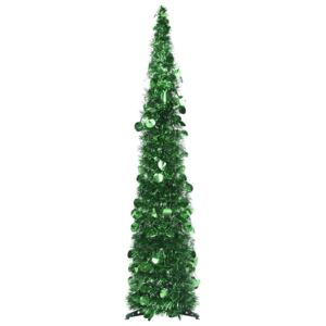VidaXL Albero di Natale Artificiale Apribile Verde 120 cm PET