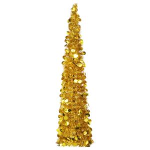 VidaXL Albero di Natale Artificiale Apribile Oro 150 cm PET