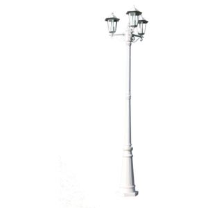 VidaXL Lampione da Giardino a 3 Bracci 215 cm in Alluminio Bianco